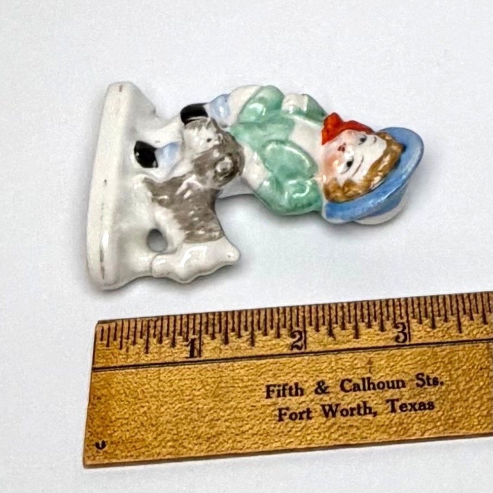 Vintage Occupied Japan Boy and Dog Figurine Ceramic‎ Collectible - Picture 5 of 5